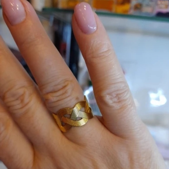 New Gold Weave Adjustable Ring - Picture 8 of 11